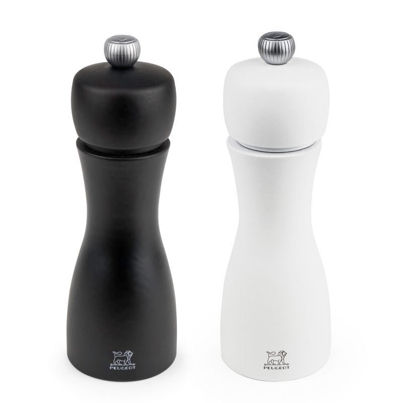 Duo Tahiti schwarz und weiß Duo Salz- und Pfeffermühle Peugeot EINZELSTÜCK